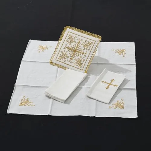 BLESSUME Polyester Altar Linen Set, 4 Pieces, Hand Wash view 3