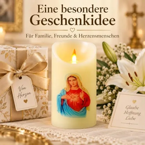 LED Prayer Candle with Virgin Mary Image view 6