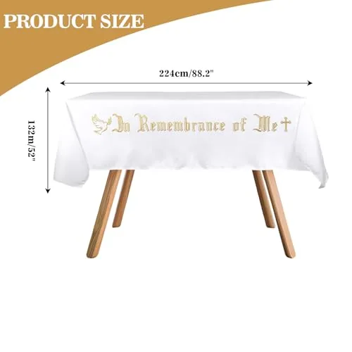 TALPGOD In Remembrance of Me Cloth, Gold, 88 x 52 in