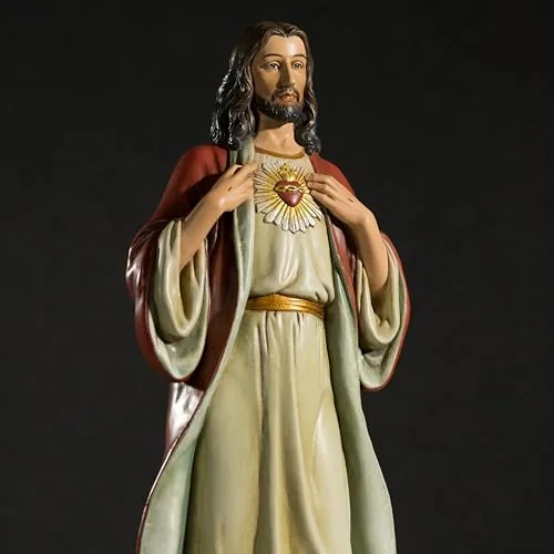 BC Catholic Sacred Heart of Jesus, 24.5 in Hand-Painted