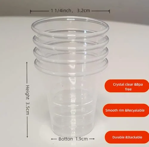 SruiSwei Clear Communion Cups, 1 3/8 in High (1,000) view 3